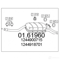 Задний глушитель MTS 1698795 8033464031107 0161960 90RBXI R