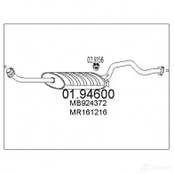 Задний глушитель MTS Mitsubishi Pajero 2 (V20) 1990 – 2001 8033464043841 DX2V V 0194600