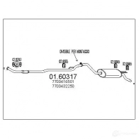 Задний глушитель MTS GG FPXV 0160317 8033464029432 Renault Twingo 1 (C06) 1993 – 2007