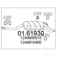 Задний глушитель MTS 8033464031077 0161930 B Q60H 1698792