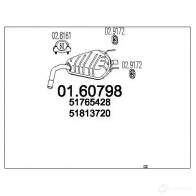 Задний глушитель MTS MG TU6T 1698246 8033464457907 0160798