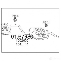 Задний глушитель MTS 8033464036881 0167980 KG LX1QS 1699298