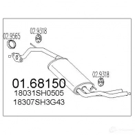 Задний глушитель MTS 8033464037055 0168150 1699314 LFTA XCN