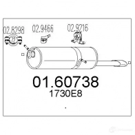 Задний глушитель MTS 1698192 0160738 8033464455453 HJ SK8WE