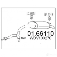 Задний глушитель MTS ZBFM9L I 0166110 1699140 8033464035075