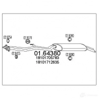 Задний глушитель MTS 1698999 0164380 JVG6Q 24 8033464033484