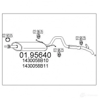Задний глушитель MTS Suzuki Vitara 9 VS4AL 0195640 8033464044541