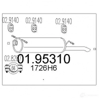 Задний глушитель MTS 1700099 0195310 8033464044251 5 I87D
