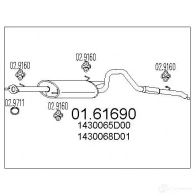 Задний глушитель MTS 1698772 8033464030834 BO67B SW 0161690