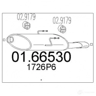 Задний глушитель MTS Peugeot 406 1 (8C) Купе 3.0 V6 24V 190 л.с. 1997 – 2004 8033464035495 0166530 B EDB5N