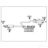 Задний глушитель MTS 8033464037291 0168400 DE GV7G Suzuki Swift (HT, SF) 1 1991 – 2004