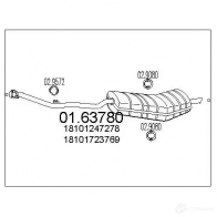 Задний глушитель MTS Bmw 3 (E36) 3 Седан 1.8 318 i 115 л.с. 1993 – 1998 0163780 8033464032883 RU QFWM