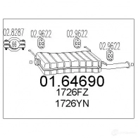 Задний глушитель MTS EB4Z C 0164690 Citroen Xsara 1 (N2) Универсал 2.0 16V 136 л.с. 2000 – 2005 8033464033750