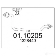 Задний глушитель MTS 8033464452063 Mercedes C-Class (W203) 2 Седан 2.2 C 220 CDI (2008) 150 л.с. 2003 – 2007 0160667 UNUQPJ W