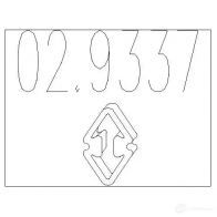 Резинка глушителя MTS 029337 Skoda 8033464306410 94 1T0