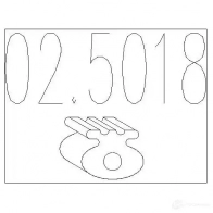 Резинка глушителя MTS 025018 8033464939779 E EVEE 1700412