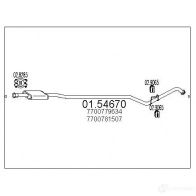 Резинка глушителя MTS 5SI1G XY 8033464235789 029656 Fiat Panda