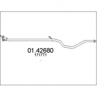 Выхлопная труба глушителя MTS R P91I Peugeot 307 1 (3E, PF2) Универсал Break 1.4 HDi 68 л.с. 2002 – 2005 0142680 8033464015268