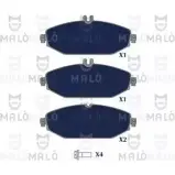 Тормозные колодки дисковые, комплект MALO 1051170 2491946 E LKAT