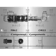 Тормозной шланг MALO 80008 Volkswagen Polo 1 2ZRX2