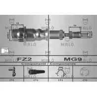 Тормозной шланг MALO 9W QLV8 2510449 80361