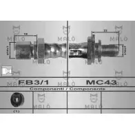 Тормозной шланг MALO Saab 9-3 (YS3F) 2 Седан 2.0 t BioPower 200 л.с. 2009 – 2015 PATTB 1 80597