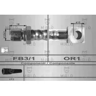 Тормозной шланг MALO 8545 Saab 9-3 (YS3D) 1 Хэтчбек 2.2 TiD 125 л.с. 2000 – 2002 ZRIU R