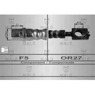 Тормозной шланг MALO Volkswagen Passat (B5) 3 Универсал 2.8 V6 180 л.с. 1997 – 1999 5 I62T 8968