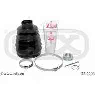 Комплект пылника, приводной вал CDX XLDYAK Citroen C5 2 (RC, RE, PF3) 2004 – 2008 RV59R JS 22-2206