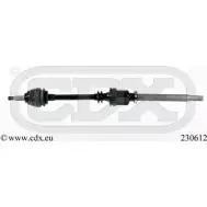 Приводной вал CDX ZVIRFUF 230612 J 156X92 Renault Clio (BR, CR) 3 Хэтчбек 1.5 dCi (C/BR0G. C/BR1G) 68 л.с. 2005 – 2025