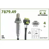 Лямбда-зонд MTE-THOMSON Opel Corsa (D) 4 Хэтчбек 1.0 (L08. L68) 60 л.с. 2006 – 2010 C5O7 F 7879.49.045 TEMCOP