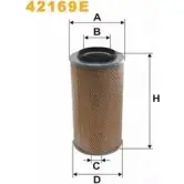 Воздушный фильтр WIX FILTERS 42169E K5OG T OGEX6 2528555