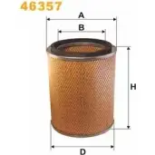 Воздушный фильтр WIX FILTERS 2529388 7VLCMMB 46357 4 IXUB