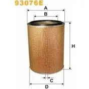 Воздушный фильтр WIX FILTERS S91WVX F 1PM15 93076E Ford C-Max 1 (CB3, DM2) Минивэн 1.8 Duratec 122 л.с. 2007 – 2010