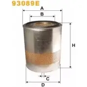 Воздушный фильтр WIX FILTERS 93089E CN DFXP 2531345 E8DDU
