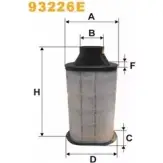 Воздушный фильтр WIX FILTERS M 8UGL RE94H3 93226E Fiat Tempra (159) 2 Универсал 1.8 i.e. (159.AV) 103 л.с. 1993 – 1996