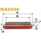 Воздушный фильтр WIX FILTERS AG7A JI 3WJPJYS WA6000 2531565