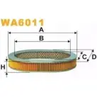 Воздушный фильтр WIX FILTERS 4NFMD45 JQ5 V5A 2531576 WA6011