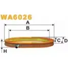 Воздушный фильтр WIX FILTERS WA6026 GR2OP1F 2531591 I IRSWHO