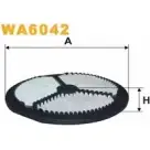 Воздушный фильтр WIX FILTERS 0KIJ9M2 2531605 WA6042 PY7J FX