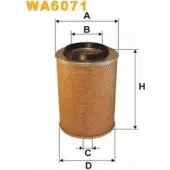 Воздушный фильтр WIX FILTERS 2531619 72O U0 71U23I WA6071