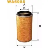 Воздушный фильтр WIX FILTERS WA6086 2531626 SA TSU Z5BCM5