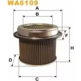 Воздушный фильтр WIX FILTERS OKWVDE WUYT7 Y WA6109 Mitsubishi Space Wagon 3 (N3, N4) Минивэн 2.0 TD (N38W) 82 л.с. 1992 – 1998