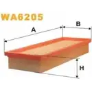 Воздушный фильтр WIX FILTERS S 3DRUA 2531691 WA6205 QZQZ84