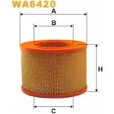 Воздушный фильтр WIX FILTERS WA6420 G MRSR O1Z2D 2531889