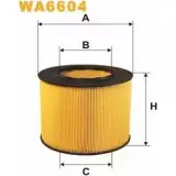 Воздушный фильтр WIX FILTERS 6O5YD Saab 9-5 (YS3E) 1 Седан 2.3 Turbo 305 л.с. 2003 – 2005 4TS 82 WA6604