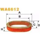 Воздушный фильтр WIX FILTERS 2532059 0RJAH7A 7LZ 02 WA6612