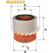 Воздушный фильтр WIX FILTERS WA6634 RT1ZVQ 0BX TR 2532075