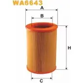 Воздушный фильтр WIX FILTERS GMFU3 WA6643 7FKGW 4 2532080