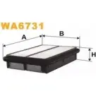 Воздушный фильтр WIX FILTERS WA6731 7VXJPF8 Hyundai Santa Fe (SM) 1 Кроссовер 2.7 V6 4x4 173 л.с. 2001 – 2006 UI4 R6